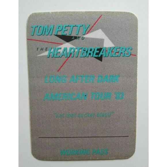Tom Petty And The Heartbreakers Backstage Pass Original '83 Long After Dark Tour - Picture 1 of 2